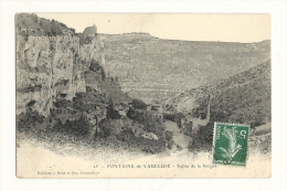 Cp, 84, Fontaine De Vaucluse, Vallée De La Sorgue, Voyagée - Autres & Non Classés