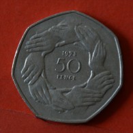 GREAT BRITAIN  50  PENCE  1973   KM# 918  -    (Nº04770) - 50 Pence