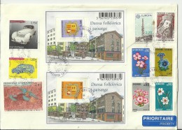 ANDORRA 2013 / UNIQUE-RARE  ¡¡¡ REGISTERED COVER TO ITALY W STAMPS & S/SHEETS DANCES - EUROPA . CARS/VOITURES - FLOWERS - Lettres & Documents