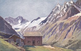 Künstlerserie "Zillertal - Alpengasthaus "Zum Steinbock" (1400m) In Der Floite Gegen Die Mörchner Und Die Floitenspiken. - Zillertal