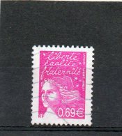 FRANCE     0,69 €    Année 2002      Y&T: 3454     ( Oblitéré) - 1997-2004 Marianne (14. Juli)