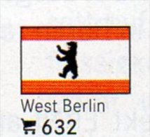 6 Flaggen-Sticker Berlin In Farbe Pack 7€ Zur Kennzeichnung Von Alben Firma LINDNER #632 In Deutschland Flag Of Germany - Albums, Binders & Pages