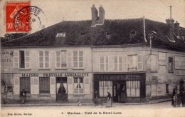 Delcampe - MARINES   -   Café De La Demi Lune - Marines