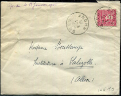 FRANCE - ARC DE TRIOMPHE - N° 625 / LETTRE DE BRON LE 3/1/1945, POUR L'ALLIER - TB - 1944-45 Arco Di Trionfo