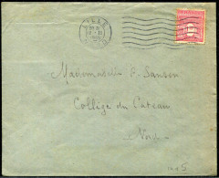 FRANCE - ARC DE TRIOMPHE - N° 625 / LETTRE O.M. DE LILLE LE 12/2/1945, POUR LE CATEAU - TB - 1944-45 Arc De Triomphe