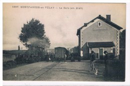 43  RARE- SUPERBE CARTE - MONFAUCON EN VELAY- LA GARE -- Etat Superbe- - Montfaucon En Velay