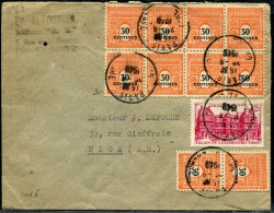 FRANCE - ARC DE TRIOMPHE - N° 702 ( 10) + 803 / LETTRE DE PARIS LE 22/8/1949, POUR NICE - TB - 1944-45 Triomfboog