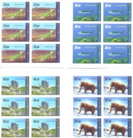 2012. Kyrgyzstan, Prehistoric Animals, 4 Sheetlets IMPERFORATED, Mint/** - Kirghizistan