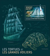 Central African Republic. 2013 Turtles And Ships. (416b) - Turtles