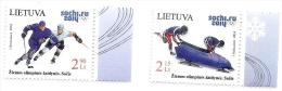 Lithuania - Sochi 2014 OLIMPIC  GAMES In Russia Bob - Bobslei +  Hockey STAMP MNH - Winter 2014: Sochi