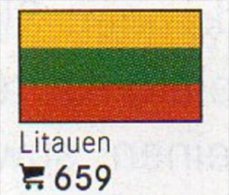 6 Flaggen-Sticker Litauen In Farbe Pack 7€ Zur Kennzeichnung Von Alben Und Sammlungen Firma LINDNER #659 Flag Of LIETUVA - Álbumes, Forros Y Hojas
