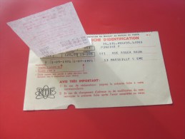 Carte Correspondance Lettre Franchise Civile Fiche Identification ORTF Télévision Française Toulouse Corse Corsica 1971 - Civil Frank Covers