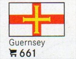 6 Flaggen-Sticker Guernsey In Farbe Pack 7€ Zur Kennzeichnung Von Alben+Sammlung Firma LINDNER #661 Flag Isle Of Britain - Alben, Binder & Blätter