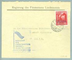 Liechtenstein 1934-08-24 Vaduz Dienst-Brief Nach Chur Mit Zu#D3B 11.5 Zähnung Ausstellungswerbestempel - Dienstmarken