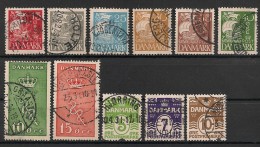 Danemark, Danmark. 1927-1930.  N° 181-191,193-195. Oblit. - Oblitérés