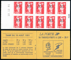 C05 - Carnet Autocollant Brilat 2,50 Rouge,  Surchargés Saint Pierre Et Miquelon, Daté Haut. - Postzegelboekjes
