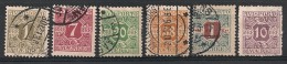 Danemark, Danmark. Taxe. 1907.  N° 1,3,5,6,8,15. Oblit. - Port Dû (Taxe)