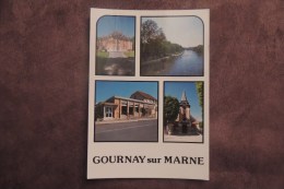 GOURNAY SUR MARNE 4 VUES / AU DOS TRES BEAU TIMBRE DU TUNEL SOUS LA MANCHE - Gournay Sur Marne