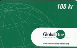 Norway, PPC 02II-06, GlobalOne (Earth Globe), 2 Scans.   Expiry Okt.2002 - Norvège