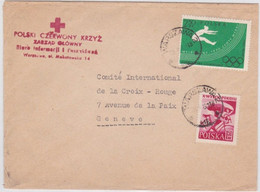 POLOGNE - 1961 - ENVELOPPE Avec CACHET De CROIX-ROUGE De VARSOVIE Pour GENEVE - Lettres & Documents