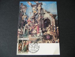 SAN MARINO 1990/1991 NATALE - 2 CARTOLINE - Covers & Documents