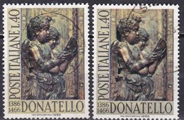 Repubblica Italiana, 1966 - 40 Lire Donatello,  - 1° E 2° Tipo - Nr.631 Usato° - Varietà E Curiosità