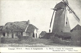 Ruines De LANGEMARCK - Le Moulin à L' Entrée De Langemarck - Guerre 1914-18 - Langemark-Poelkapelle