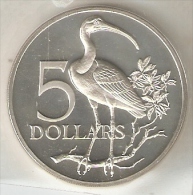 MONEDA DE PLATA DE TRINIDAD Y TOBAGO DE 5 DOLLARS DEL AÑO 1972 SIN CIRCULAR-UNCIRCULATED (COIN) SILVER-ARGENT. - Trinidad En Tobago