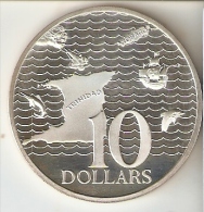 MONEDA DE PLATA DE TRINIDAD Y TOBAGO DE 10 DOLLARS DEL AÑO 1973 SIN CIRCULAR-UNCIRCULATED (COIN) SILVER-ARGENT. - Trinidad Y Tobago