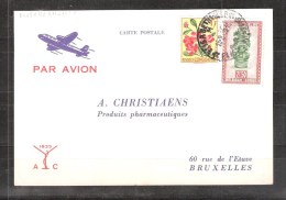 Carte Postale Par Avion D´Elisabethville 15/08/51 Vers La Belgique - Brieven En Documenten