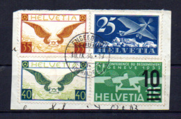 Poste Aérienne, PA 5-13-14-20,  Ø 1935  Sur Fragment      Yvert Cote 143 €, - Gebruikt