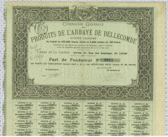 Produits De L'Abbaye De Bellecombe, Statuts à Cremieu, Siege à Lyon - Landbouw
