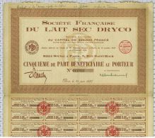 Sté Française Du Lait Sec Dryco, Petit Tirage - Landbouw