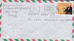 Portugal Airmail Por Aviao Par Avion LISBOA 1987 Cover Letra To Denmark Academia National De Belas Artes Stamp - Briefe U. Dokumente