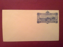 HAWAII, VIEW OF HONOLULU HARBOR ENVELOPE 1884 Unused - Hawaii