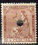 F- 6   España 1873  Alegoría    Nº 139t* - Oblitérés