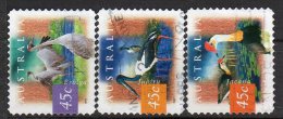 N° 1592-1594/95- OB - Oiseaux échassiers   -Australie - Storchenvögel