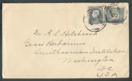 N°211 + PAYS-BAS N°105 Obl. Sc BRUXELLES (NORD) Sur Lettre Du 20-VI-1922 Vers Washington (USA).  Affranchissement Mixte - 1921-1925 Petit Montenez