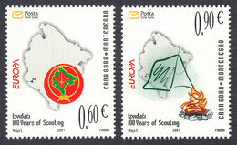 Montenegro 2007 Europa CEPT 100 Years Of Scouting Scouts, Set MNH - 2007