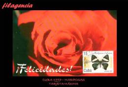 TRASTERO. CUBA. ENTEROS POSTALES. TARJETAS MÁXIMAS 1997. MARIPOSAS - Cartes-maximum