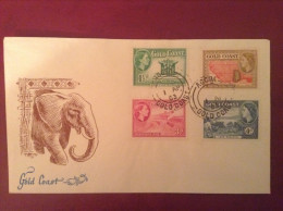 Gold Coast, 1953 Postal Cover With Elephant Cachet - Goudkust (...-1957)