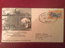 Bahamas,1940 Undersea Post Office FDC With Original Poster - 1859-1963 Colonia Británica