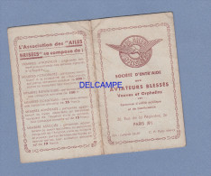 Carte Ancienne - HOURTIN - Membre Des Ailes Brisés - Société D´Entraide Aux AVIATEURS Bléssés Veuves Et Orphelins - 1939 - Luchtvaart