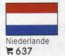 6 Flaggen-Sticker Niederlande In Farbe Pack 7€ Zur Kennzeichnung Von Alben+Sammlung Firma LINDNER #637 Flag Of Nederland - Álbumes, Forros Y Hojas