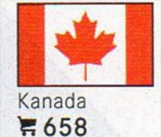 6 Flaggen-Sticker Kanada In Farbe Pack 7€ Zur Kennzeichnung Von Alben Und Sammlungen Firma LINDNER #658 Flag Of CANADA - Taschine