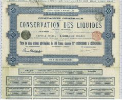 Cie Pour La Conservation Des Liquides à Bruxelles - Landbouw