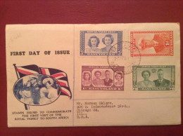 Basutoland, 1947 FDC - The First Visit Of The Royal Family To South Africa - 1933-1964 Kolonie Van De Kroon