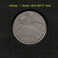 NORWAY    1  KRONE  1970  (KM # 409) - Norvège