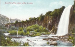 Black Hills SD South Dakota, Spearfish Falls, Waterfall, C1910s Vintage Postcard - Andere & Zonder Classificatie