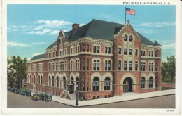 Sioux Falls SD South Dakota, Post Office Downtown, C1910s/20s Vintage Postcard - Sioux Falls